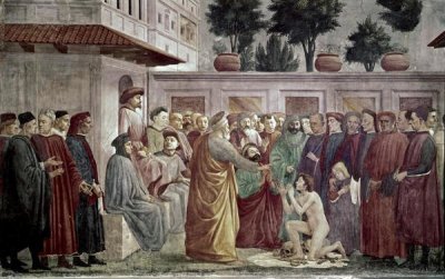 Masaccio - St. Peter Resurrects The Child of Theophilus