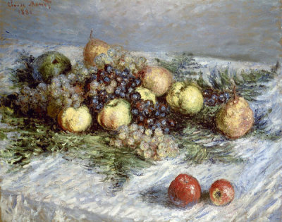 Claude Monet - Still Life with Pears and Grapes
