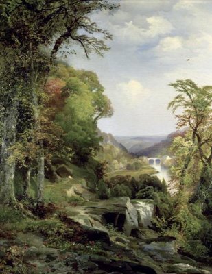 Thomas Moran - Along The Wissahickon