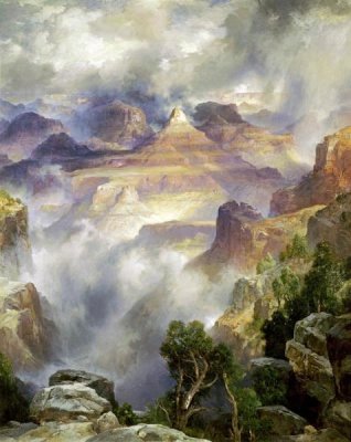 Thomas Moran - Canyon Mists, Zoroaster Peak, Grand Canyon