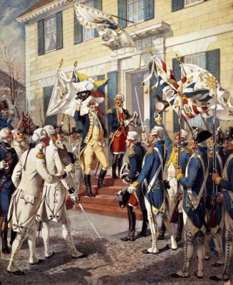 Henry Alexander Ogden - Washington Visiting Rochambeau at French Embassy