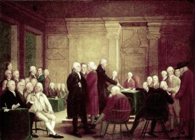 Robert Pine - Congress Voting Independence, c. 1784 - 1788