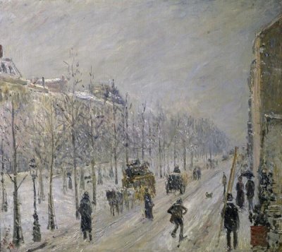 Camille Pissarro - The Effect of Snow on the Boulevard's Appearance