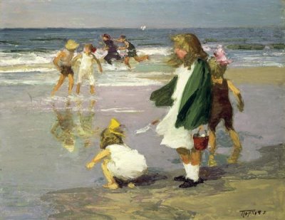 Edward Henry Potthast - Play in the Surf