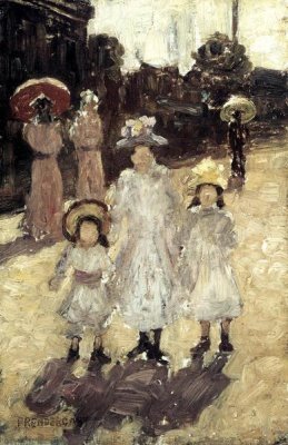 Maurice Brazil Prendergast - Sunday Morning in Paris