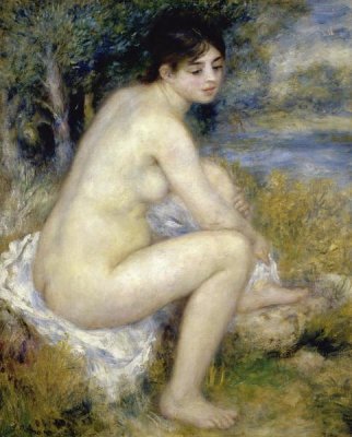 Pierre-Auguste Renoir - Nude Woman Seated In A Landscape