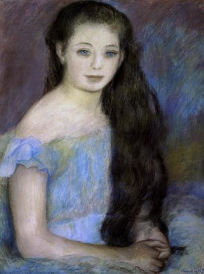 Pierre-Auguste Renoir - Young Girl With Dark Brown Hair
