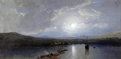 William Trost Richards - Moonlit River