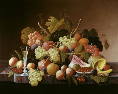 Severin Roesen - Tabletop Still Life