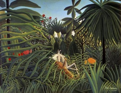 Henri Rousseau - Jaguar Attacking a Horse