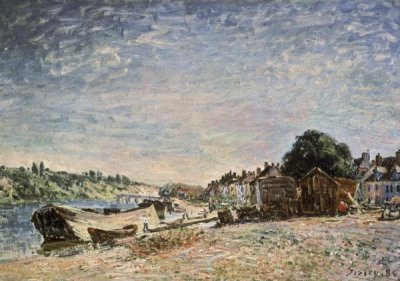 Alfred Sisley - Bord De Riviere a Saint-Mammes