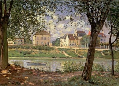 Alfred Sisley - Little Town on the River Seine, 1872