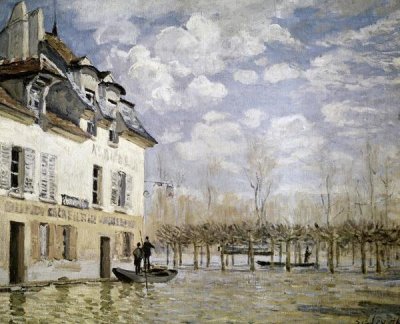 Alfred Sisley - The Boat in the Flood, Port Marly