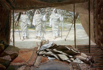 James Tissot - Abraham and The Three Angels