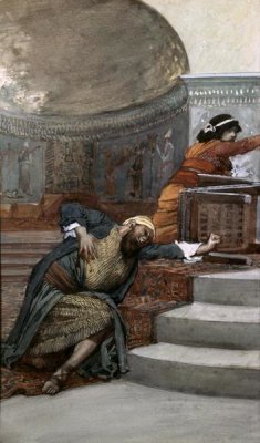 James Tissot - Eglon Slain By Ehud