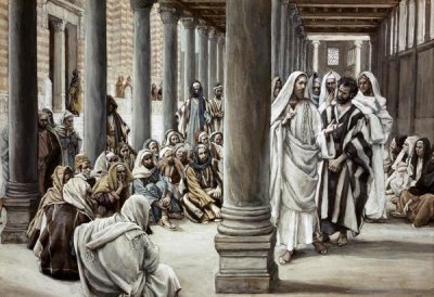 James Tissot - Jesus Walking On Solomon's Porch