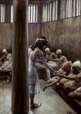 James Tissot - Joseph Distributes Bread In Prison