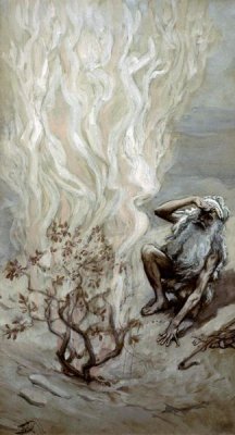 James Tissot - Moses Adores God In The Burning Bush