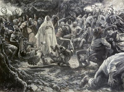 James Tissot - They Went Backward and Fell To The Ground