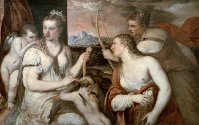 Titian - Venus Blindfolding Cupid