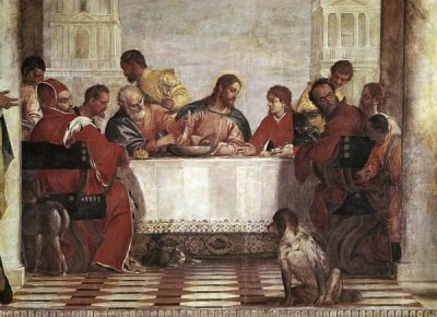 Paolo Veronese - Dinner In The House of Levi - Detail