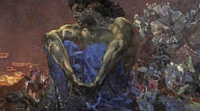 Mihail Aleksandrovic Vrubel - Demon Seated