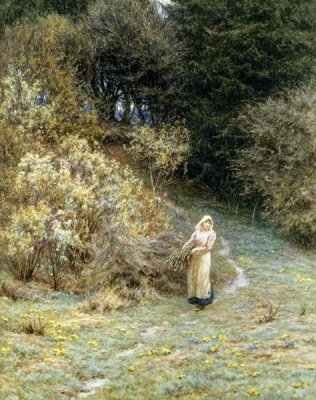 Helen Allingham - In the Primrose Wood