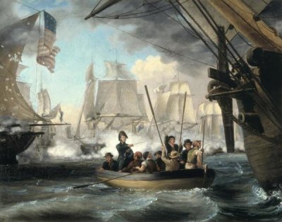 Thomas Birch - Commodore Perry Leaving the Lawrence for the Niagara