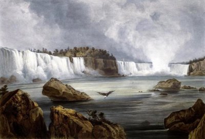 Karl Bodmer - Niagara Falls Illustration in Wied-Neuwied