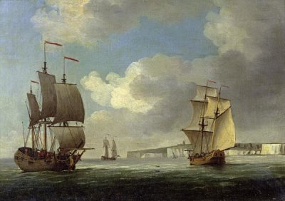 Charles Brooking - Shipping Off the South Coast of England