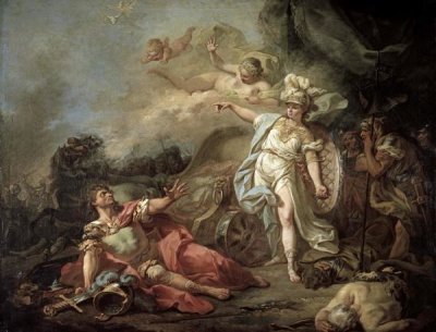 Jacques-Louis David - Battle of Minerva Against Mars