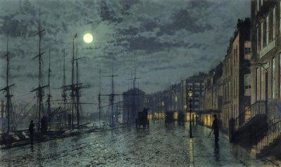 John Atkinson Grimshaw - City Docks by Moonlight