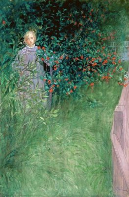 Carl Larsson - In the Hawthorn Hedge