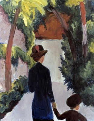 August Macke - Mother & Child in the Park