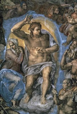 Michelangelo - The Virgin Trying to Intercede with Christ