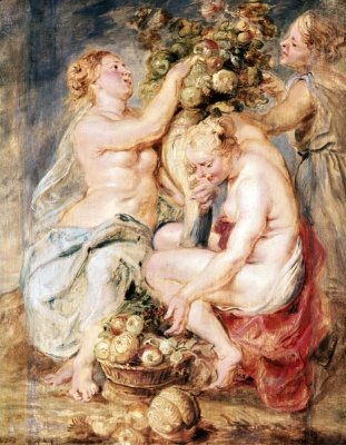 Peter Paul Rubens - Ceres and Two Nymphs with a Cornucopia