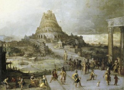 Hendrick Van Cleve III - Nimrod Ordering the Construction of the Tower of Babel