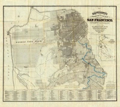 A.L. Bancroft - Official Guide Map of City and County of San Francisco, 1873