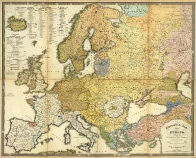Heinrich Berghaus - Ethnographische Karte von Europa, 1847