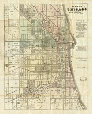 Rufus Blanchard - Map of Chicago, 1857