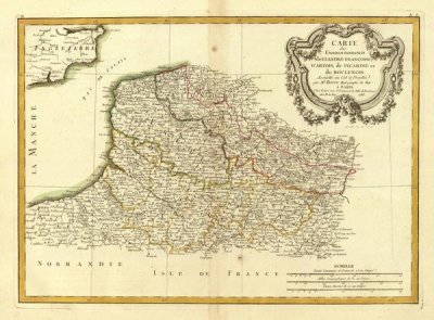 Rigobert Bonne - Flandre francoise, Artois, Picardie, Boulenois, 1785