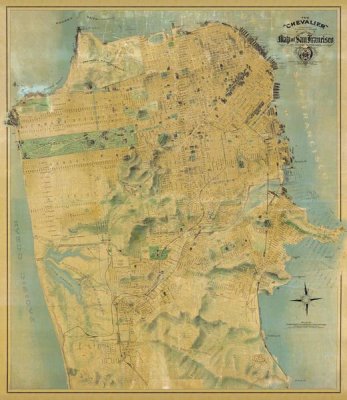 August Chevalier - The "Chevalier" Map of San Francisco