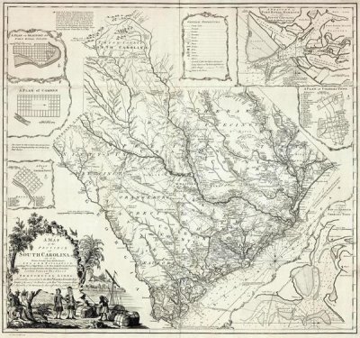 James Cook - A Map of the Province of South Carolina, 1773