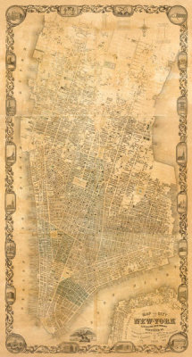 Matthew Dripps - City of New York Extending Northward to 50th St., 1852