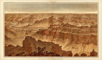 William Henry Holmes - Grand Canyon - Panorama from Point Sublime (Part II. Looking South), 1882