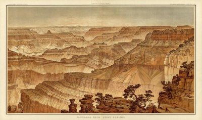 William Henry Holmes - Grand Canyon - Panorama from Point Sublime (Part III. Looking West), 1882