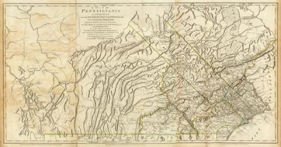 Thomas Jefferys - Map of Pennsylvania, 1776
