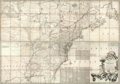 John Mitchell - Map of the British and French Dominions in North America, 1757