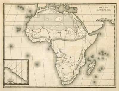 Samuel Augustus Mitchell - Map of Africa, 1839