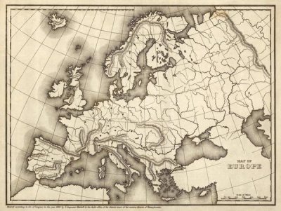 Samuel Augustus Mitchell - Map of Europe, 1839